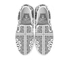 Bandana White And Black Paisley Print Pattern White Slip On Shoes-grizzshop