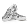 Bandana White And Black Paisley Print Pattern White Slip On Shoes-grizzshop