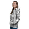 Bandana White And Black Paisley Print Pattern Women's Hoodie-grizzshop