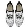 Bandana White And Black Print Black Athletic Shoes-grizzshop