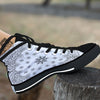 Bandana White And Black Print Black High Top Shoes-grizzshop