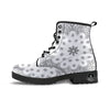 Bandana White And Black Print Leather Boots-grizzshop