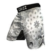 Bandana White And Black Print MMA Shorts-grizzshop