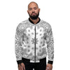 Bandana White And Black Print Men's Bomber Jacket-grizzshop