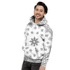 Bandana White And Black Print Men's Hoodie-grizzshop