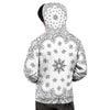 Bandana White And Black Print Men's Hoodie-grizzshop