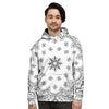 Bandana White And Black Print Men's Hoodie-grizzshop