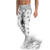 Bandana White And Black Print Men's Leggings-grizzshop