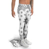 Bandana White And Black Print Men's Leggings-grizzshop