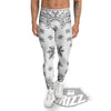 Bandana White And Black Print Men's Leggings-grizzshop