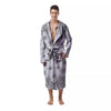 Bandana White And Black Print Men's Robe-grizzshop