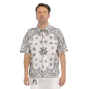 Bandana White And Black Print Men's Short Sleeve Shirts-grizzshop