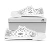 Bandana White And Black Print White Low Top Shoes-grizzshop