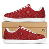 Bandana White And Red Print White Low Top Sneakers-grizzshop