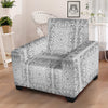 Bandana White Paisley Print Pattern Armchair Slipcover-grizzshop