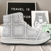 Bandana White Paisley Print Pattern High Top Sneakers-grizzshop