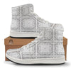 Bandana White Paisley Print Pattern High Top Sneakers-grizzshop