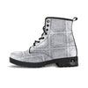 Bandana White Paisley Print Pattern Leather Boots-grizzshop