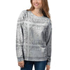 Bandana White Paisley Print Pattern Women's Sweatshirt-grizzshop