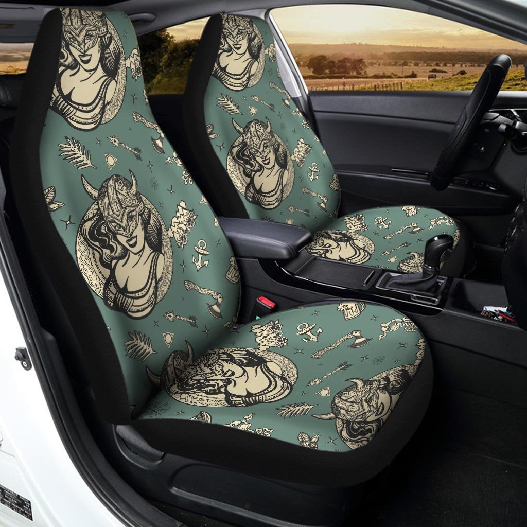 Barbarian Warrior Viking Norse Car Seat Covers-grizzshop