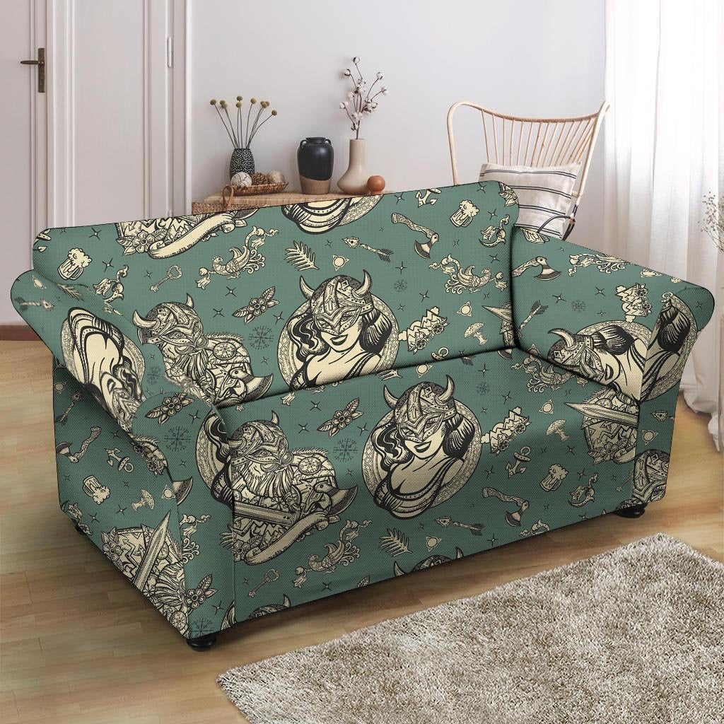 Barbarian Warrior Viking Norse Loveseat Cover-grizzshop