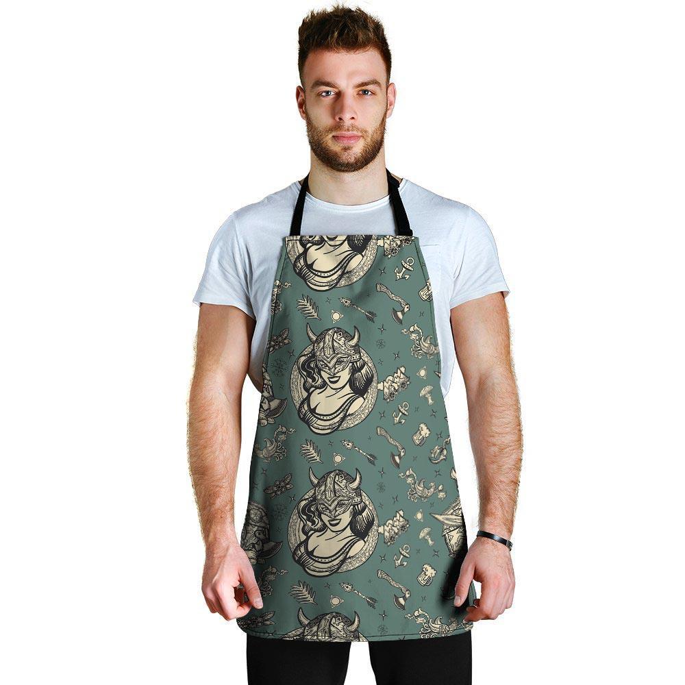 Barbarian Warrior Viking Norse Men's Apron-grizzshop