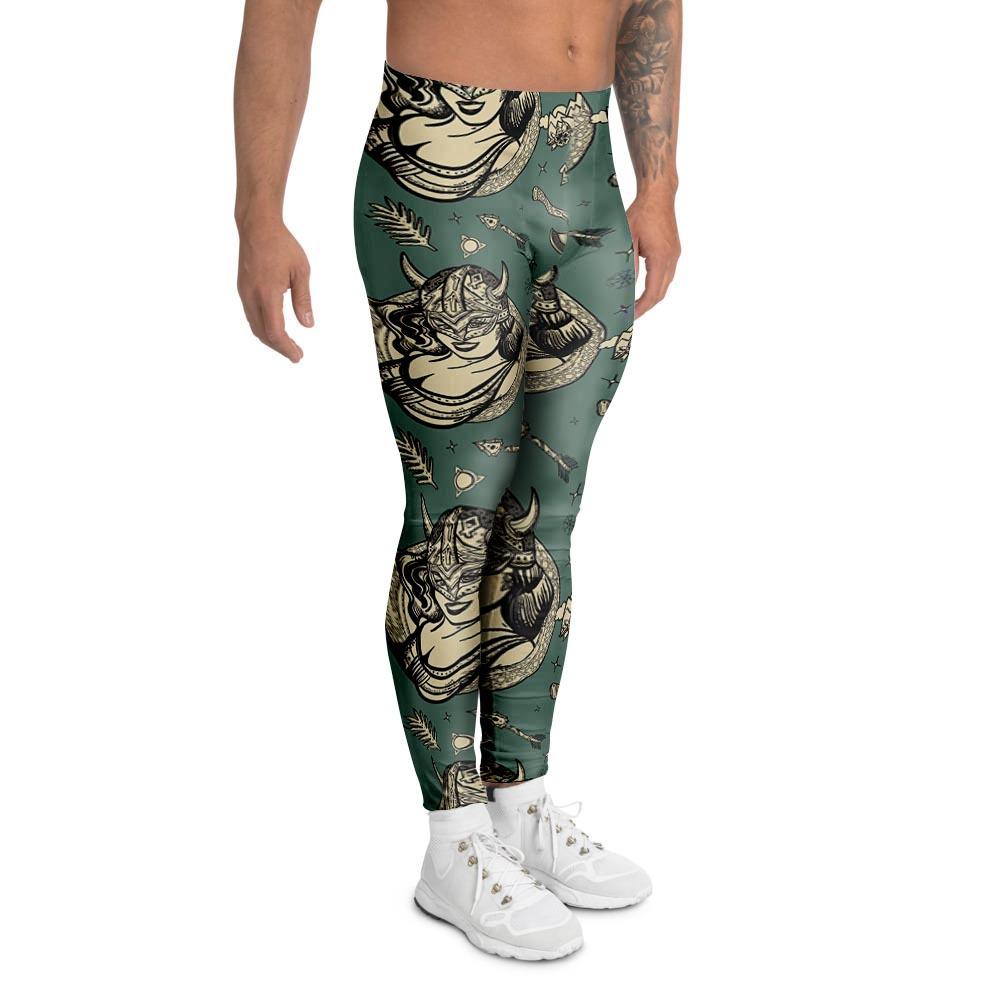 Barbarian Warrior Viking Norse Men's Leggings-grizzshop