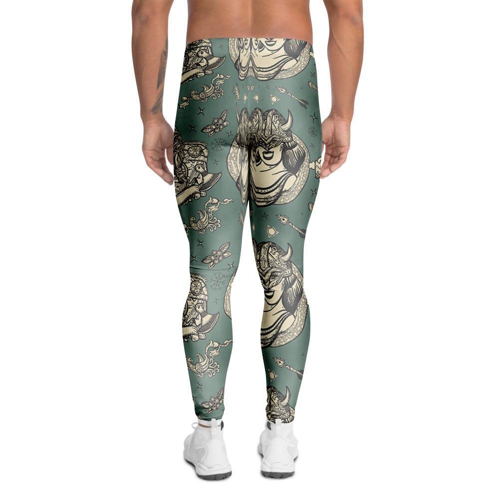 Barbarian Warrior Viking Norse Men's Leggings-grizzshop