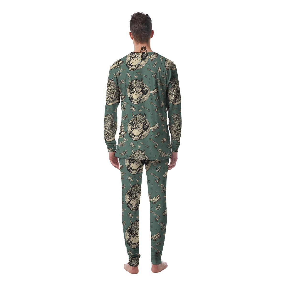 Barbarian Warrior Viking Norse Men's Pajamas-grizzshop