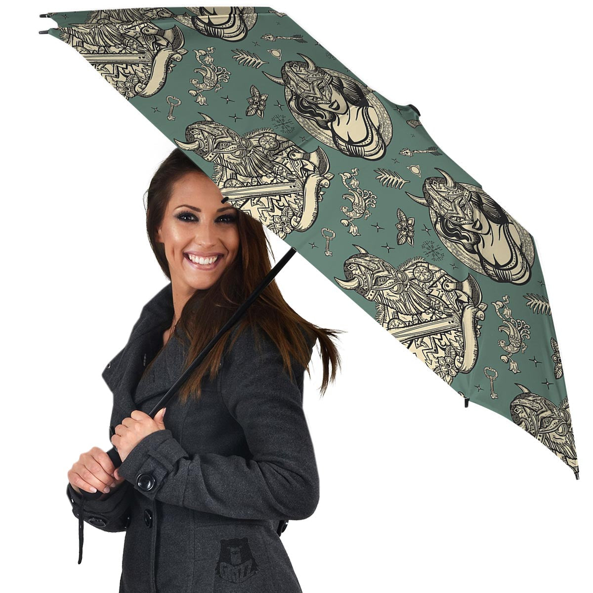 Barbarian Warrior Viking Norse Umbrella-grizzshop