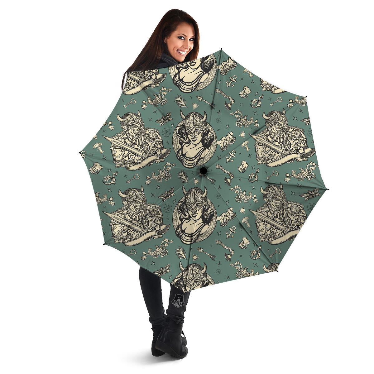 Barbarian Warrior Viking Norse Umbrella-grizzshop