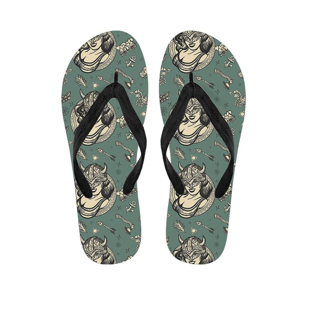 Barbarian Warrior Viking Norse Women's Flip Flops-grizzshop