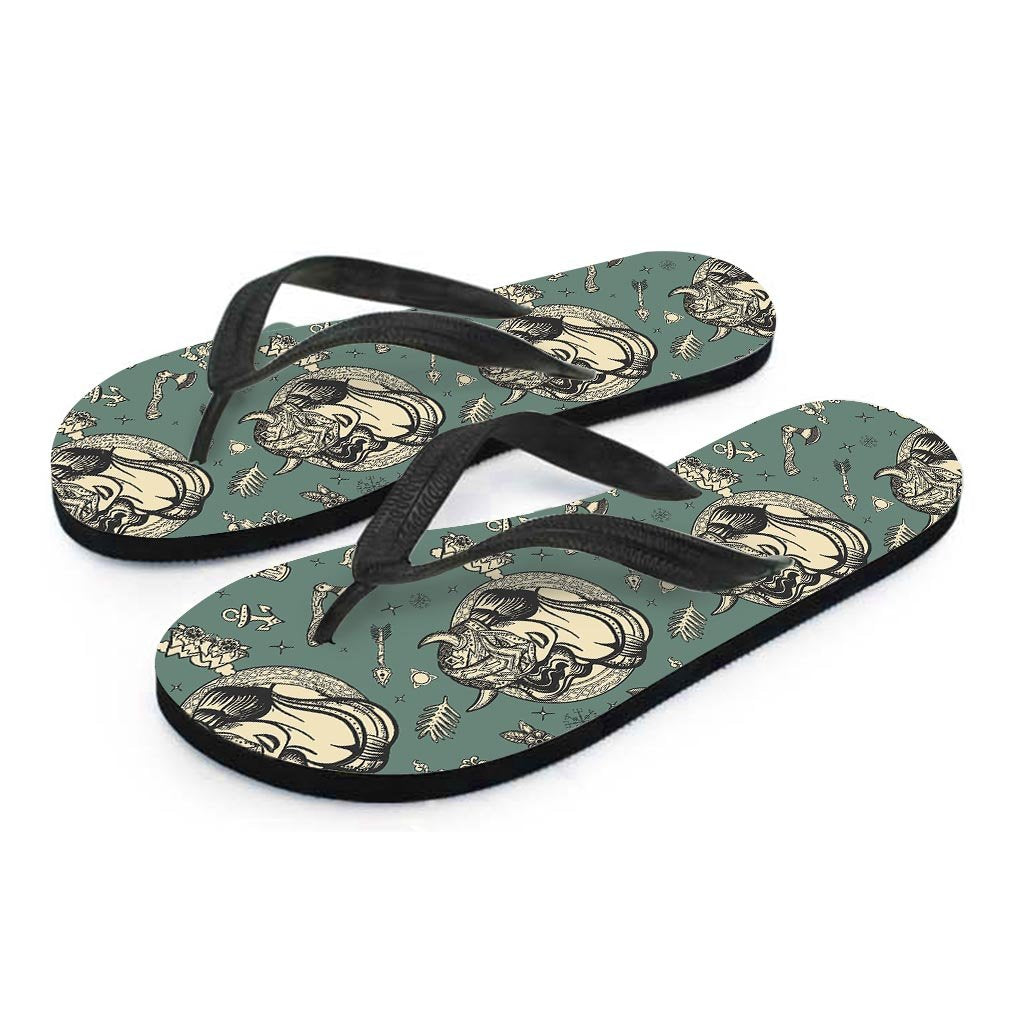 Barbarian Warrior Viking Norse Women's Flip Flops-grizzshop