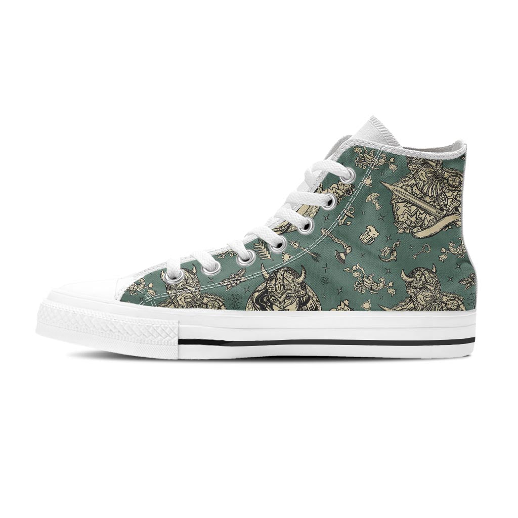 Barbarian Warrior Viking Norse Women's High Top Shoes-grizzshop