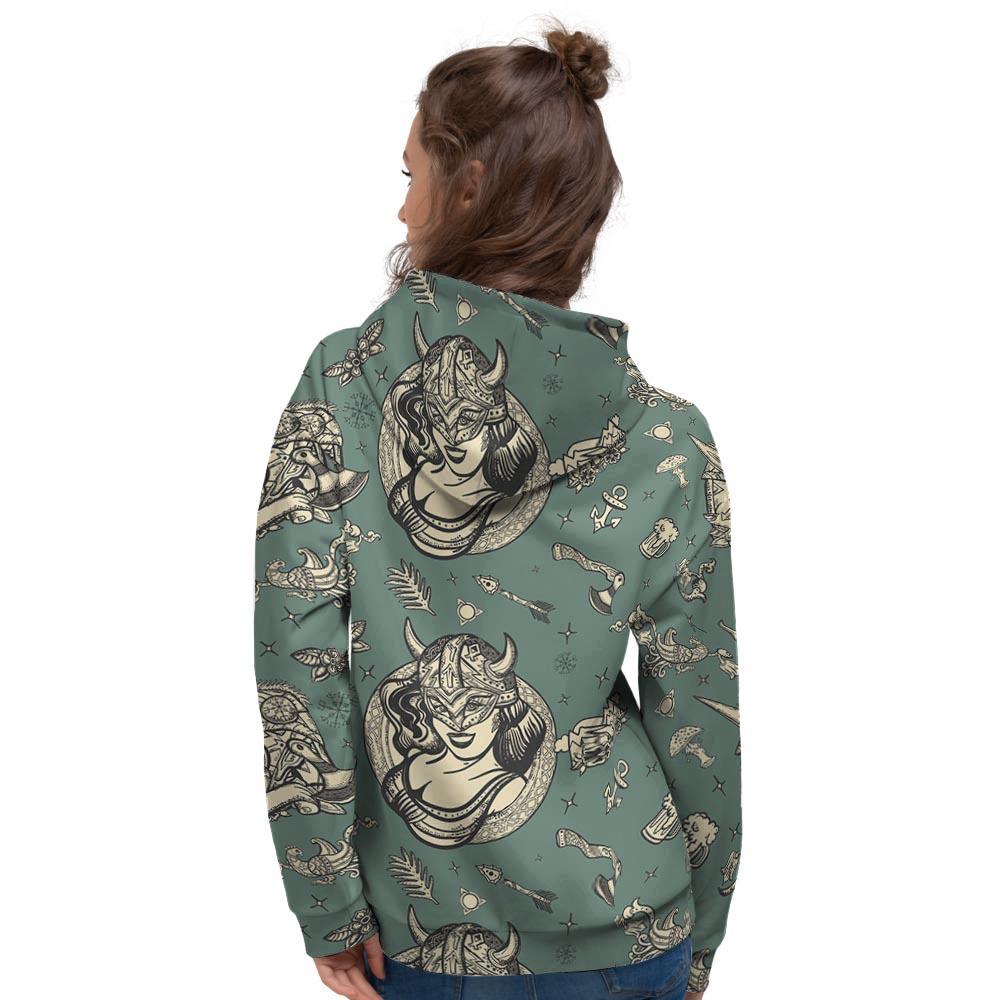 Barbarian Warrior Viking Norse Women's Hoodie-grizzshop