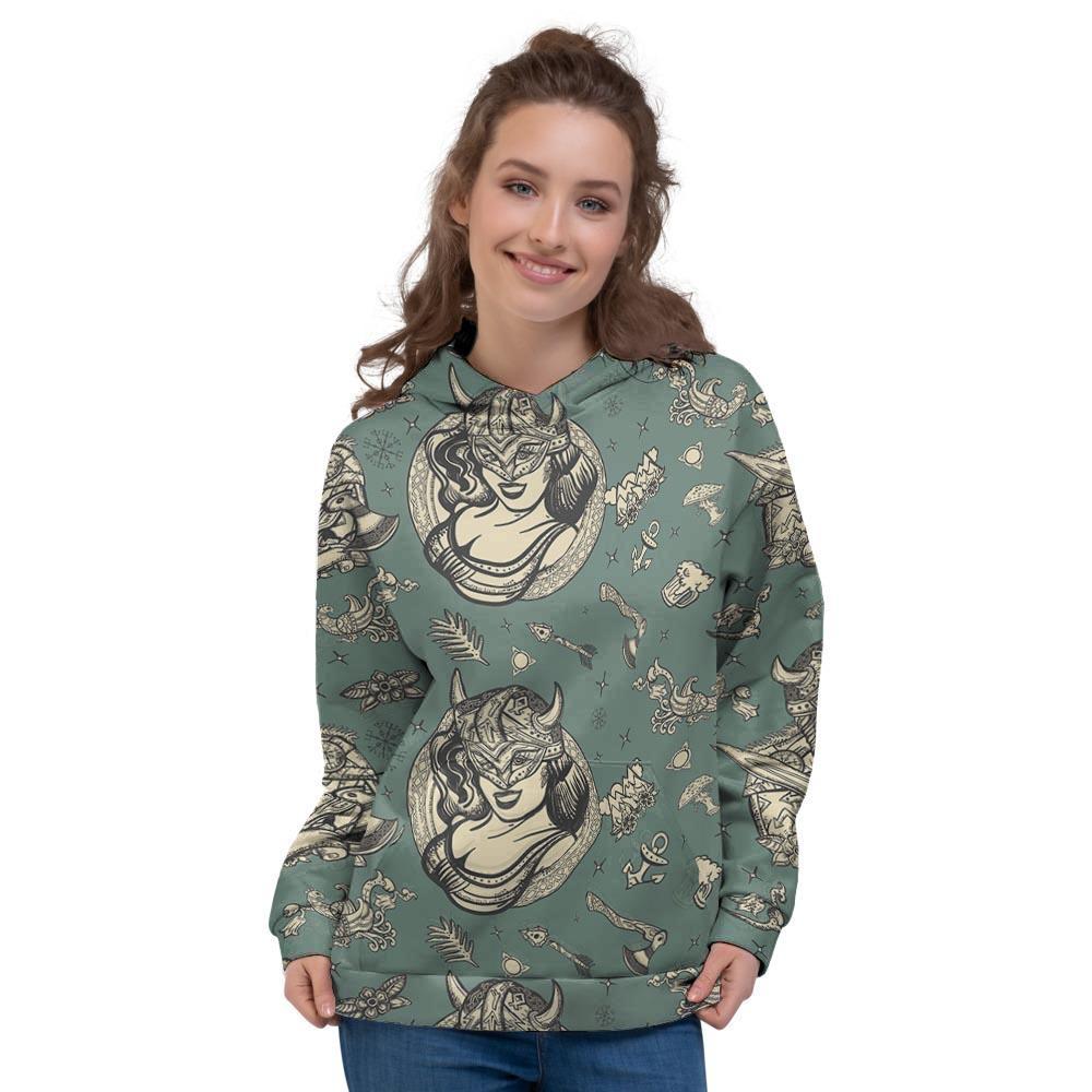 Barbarian Warrior Viking Norse Women's Hoodie-grizzshop