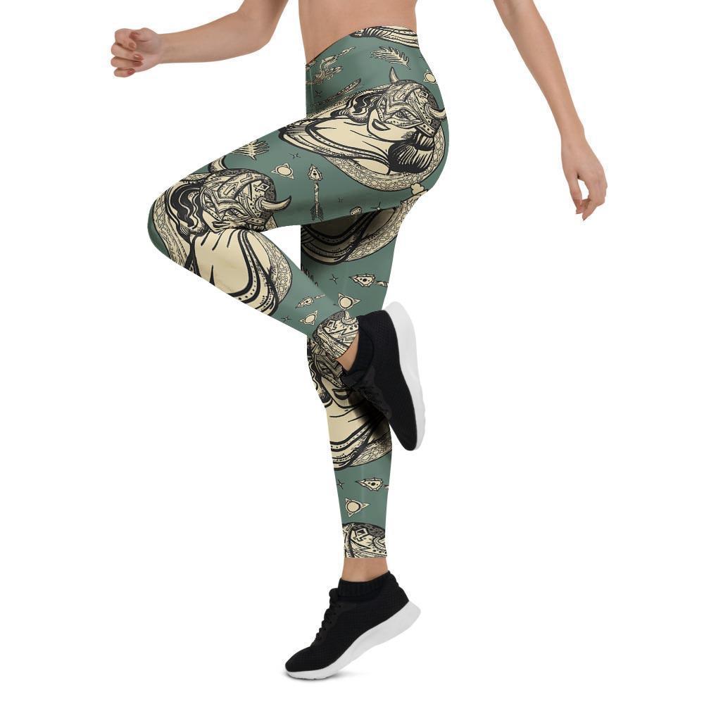 Barbarian Warrior Viking Norse Women's Leggings-grizzshop