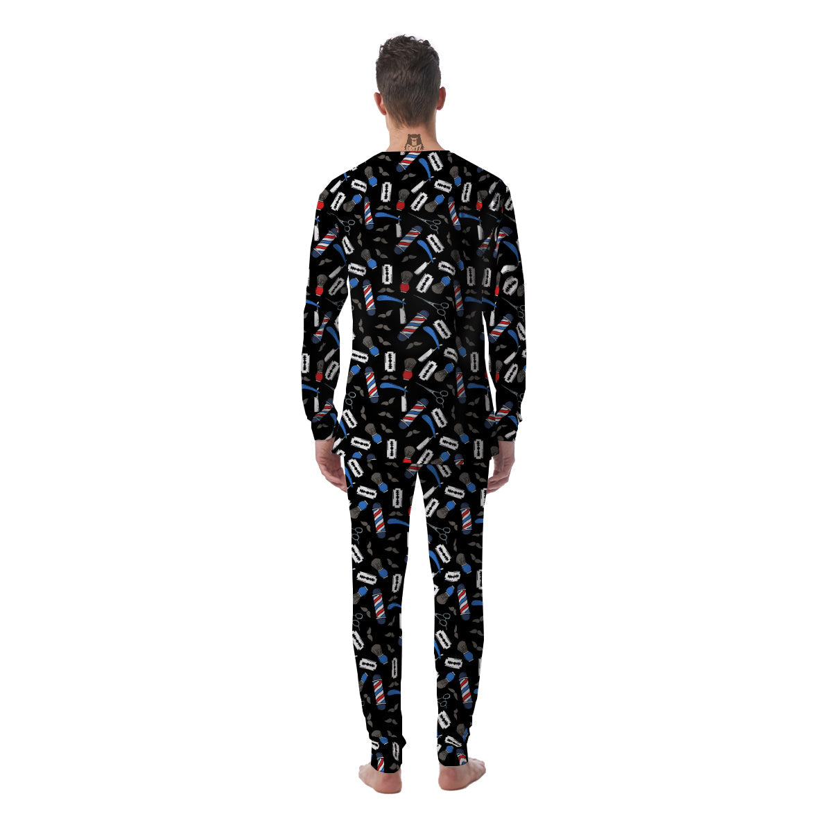 Barber Equipment Print Pattern Men's Pajamas-grizzshop