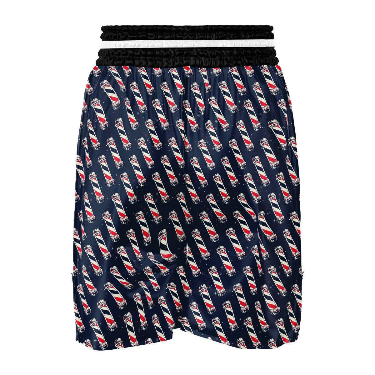 Barber Pole Print Pattern Boxing Shorts-grizzshop