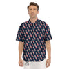 Barber Pole Print Pattern Men's Short Sleeve Shirts-grizzshop