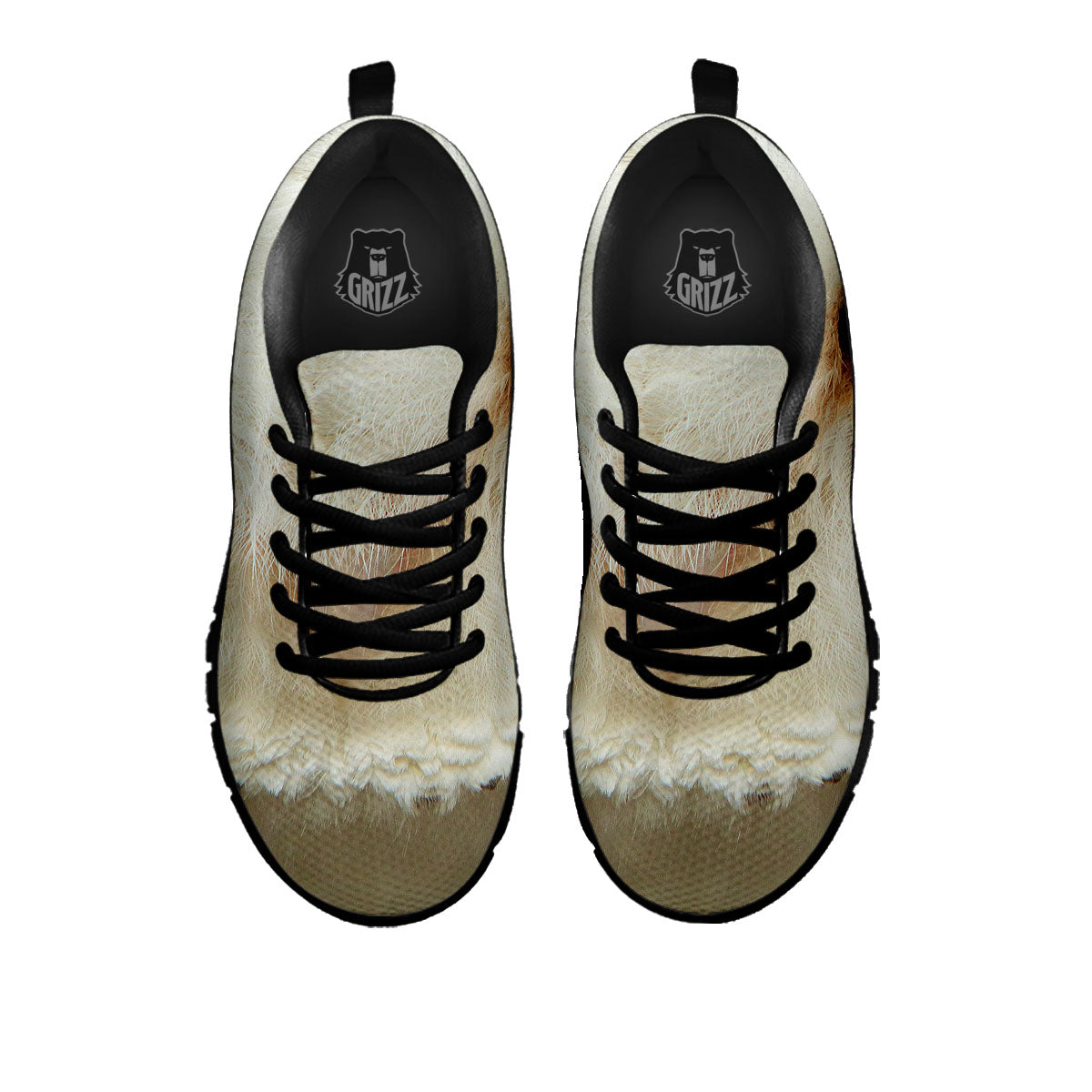 Barn Owl Print Black Sneaker-grizzshop