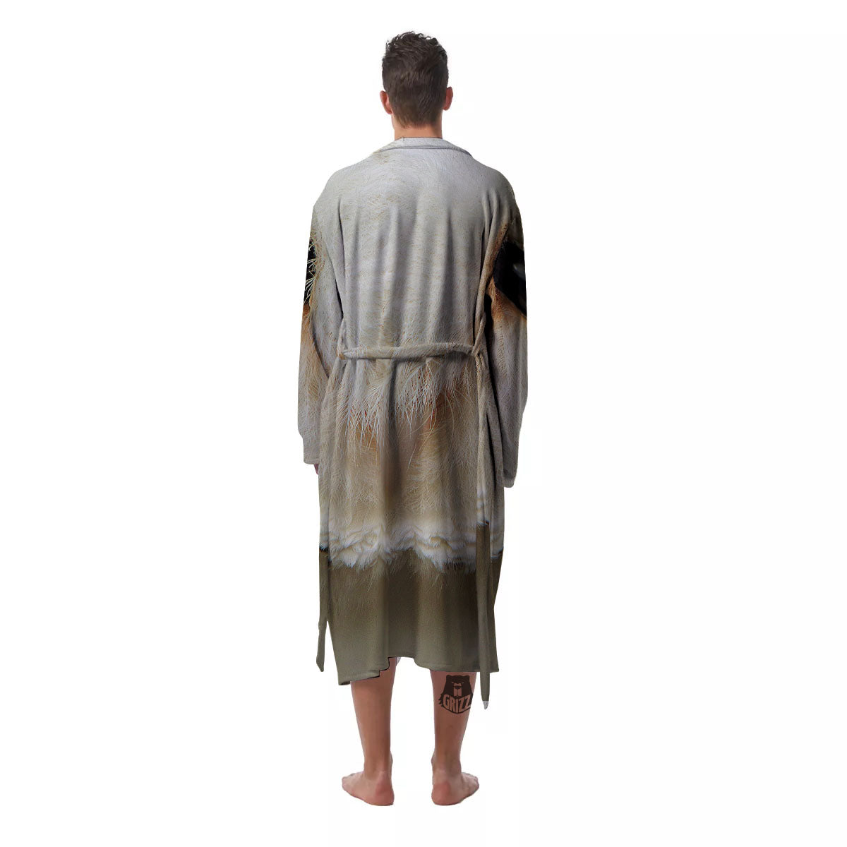 Barn Owl Print Men's Robe-grizzshop