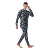 Baseball Black Print Pattern Men's Pajamas-grizzshop