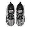 Baseball Black Striped Print Pattern Black Sneaker-grizzshop