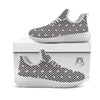 Baseball Black Striped Print Pattern White Athletic Shoes-grizzshop