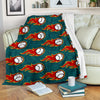 Baseball Fire Pattern Print Blanket-grizzshop