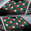 Baseball Fire Pattern Print Car Sun Shade-grizzshop