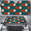 Baseball Fire Pattern Print Car Sun Shade-grizzshop