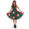 Baseball Fire Pattern Print Dress-grizzshop