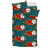 Baseball Fire Pattern Print Duvet Cover Bedding Set-grizzshop